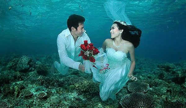 Cómo organizar una boda bajo el agua original
