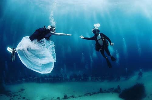 como hacer una boda bajo el agua
